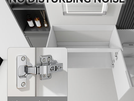 Floating Bathroom Vanity Cabinet With Soft Close Double Doors, Spacious Interior Storage, Wall Mounted, Cabinet Only