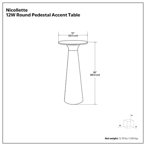 Nicollette - Side Table - Antique Brass