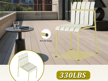 4 Piece Set Of Modern Color Block Designed Single Chairs With Round Table