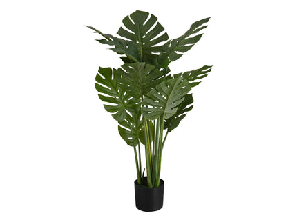 45" Tall, Artificial Plant, Monstera Tree, Indoor, Faux, Fake, Floor, Greenery, Potted, Real Touch, Decorative - Green / Black