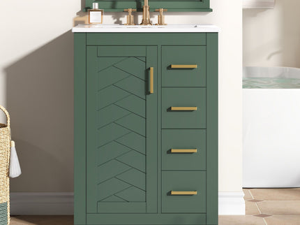 Modern Bathroom Vanity With 1 Door And 3 Drawers