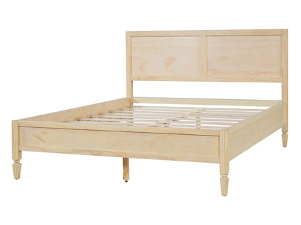 Classic Platform Bed Frame With Panel Headboard