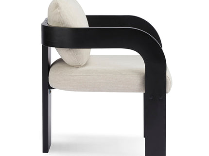 Dining Chairs With Pillow Back (Set of 2) - Beige / Black