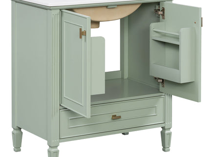 Freestanding Vanity With 1 Drawer & 2 Soft Close Doors With Door Mounted Storage