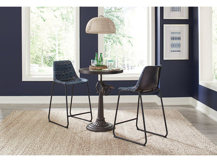 Claire - Canvas Upholstered Counter Chair (Set of 2) - Blue