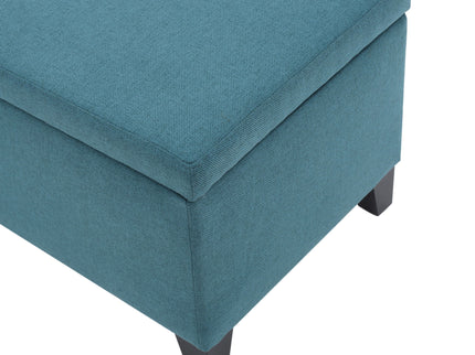 Contemporary Storage Ottoman Bench With Upholstery