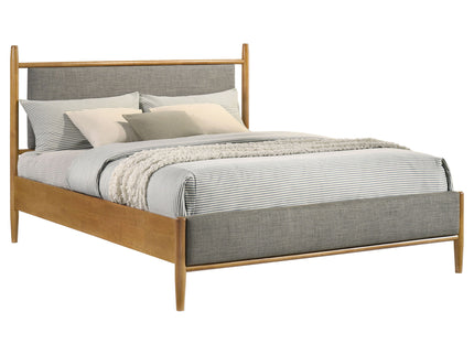 Panel Platform Bed With Upholstered Headboard And Footboard