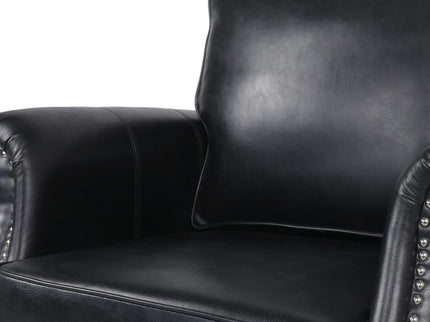 Contemporary Club Chair With Nailhead Trim And Rolled Armrests