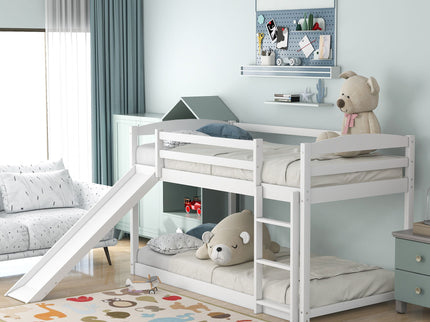 Durable Bunk Bed With Convertible Slide And Ladder