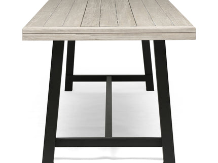 Equilibrium - Outdoor Dining Table With Wooden Frame And Slat Top