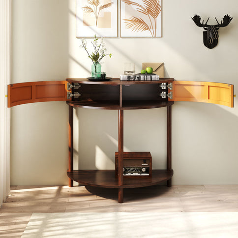 Demi Lune - Console Table With 2 Storage Drawers