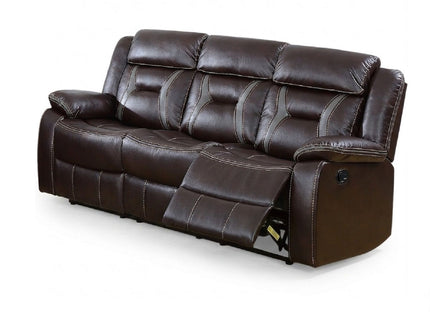 Modern Reclining Sofa With Pillow Arms And Headrest