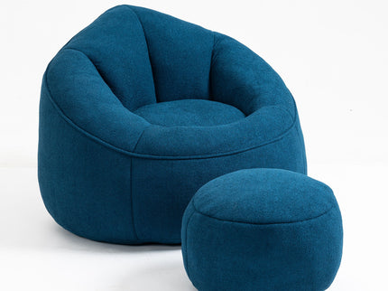 Bedding Bean Bag Sofa Chair High Pressure Foam With Footrest