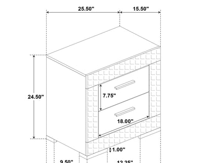 Pierce - 4 Piece Bedroom Set With LED Lighting