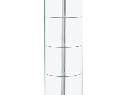 Tenley - 4 Shelf Curio Cabinet With Hexagonal Design