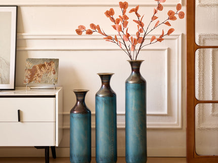 Modern Droplet Shaped Floor Vase Set, 3 Piece Home Decor