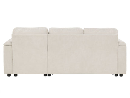 Convertible L Shaped Sofa Couch With Storage, Cup Holders, USB Ports