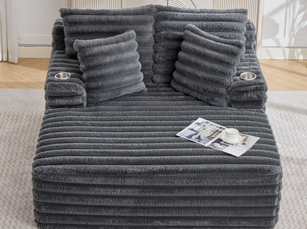 Oversized Chaise Lounge Chair Indoor With Pillows For Living Room
