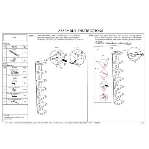 Glam Open Shelving Rack With Mirrored Back For Living Room - Cream / White