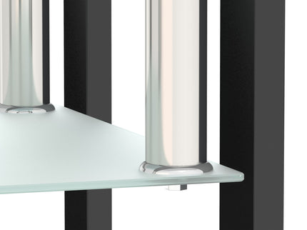 Modern Tempered Glass Tea Table, End Square Table For Living Room