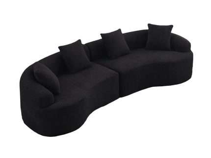 4 Seater Sofa With Fabric, 30D, 60 Hardness Full Sponge, 4 Pillow For Living Room, Home Furniture Sleeper Sectional Sofa For Apartment