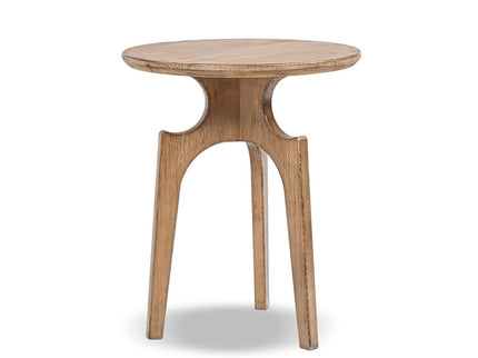 Carmel - Round Side Table - Antique Brown
