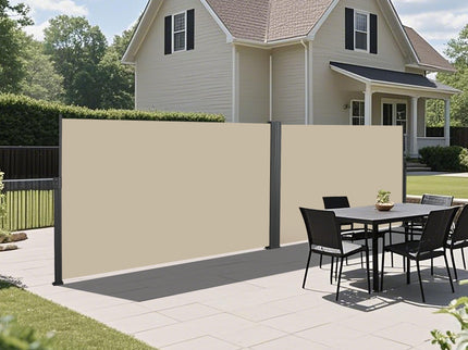 Retractable Side Awning, Waterproof And UV Resistant, Privacy Screen For Patio