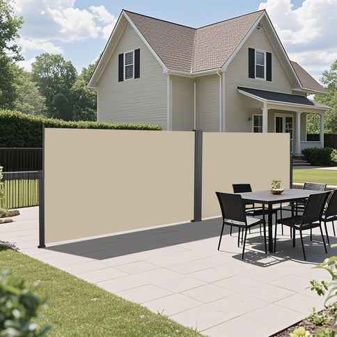 Retractable Side Awning, Waterproof And UV Resistant, Privacy Screen For Patio