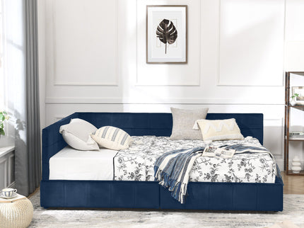 Elegant Design Storage Upholstered Tufted Bed Frame With Backrest And Armrests