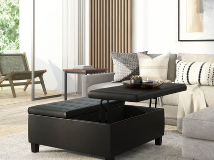 Ellis - Coffee Table Storage Ottoman Contemporary Design