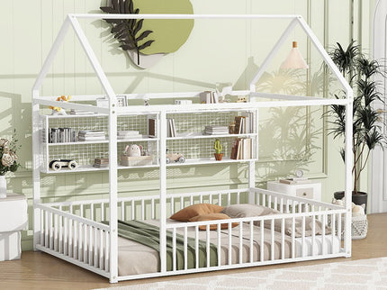 House Frame With Fence And Shelves