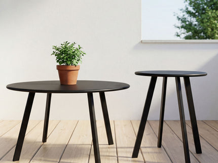 Round Nesting Coffee Table (Set of 2) - Black