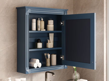 Wall Mounted Bathroom Storage Cabinet With Mirror, Medicine Cabinet With Height Adjustable Shelf