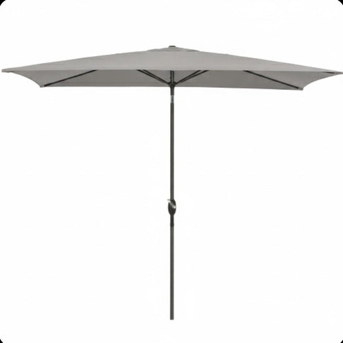 Rectangular Patio Umbrella With Crank Tilt, Polyester UV-Resistant Canopy