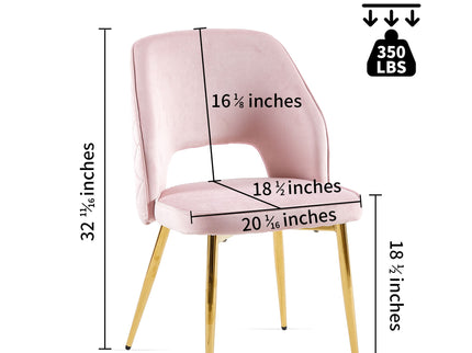 Dining Chairs With Metal Legs And Hollow Back Upholstered Dining Chairs