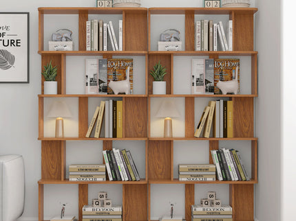 Modern 5 Tier Open Storage Bookcase