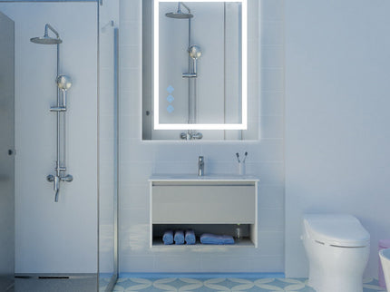 3000-6000K LED Bathroom Mirror With Lights, Anti-Fog Dimmable Lighted Wall Mounted Vanity Mirror Master Bath Modern Makeup (Only Mirrors, Not Cabinets) Horizontal & Vertical
