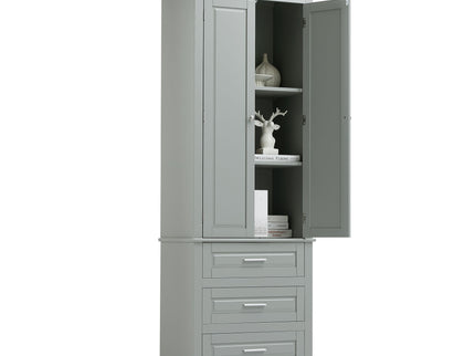 Tall Storage Cabinet With 3 Drawers For Bathroom