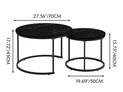 Round Nesting Coffee Table (Set of 2)