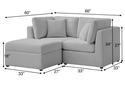 Chauncy - Sectional With Storage Ottoman