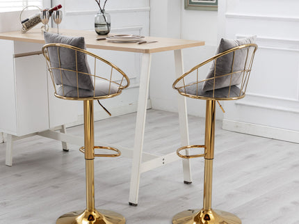 Unique Design Bar Chair, 360 Degree Rotation, Adjustable Height, Suitable For Dining Room And Bar