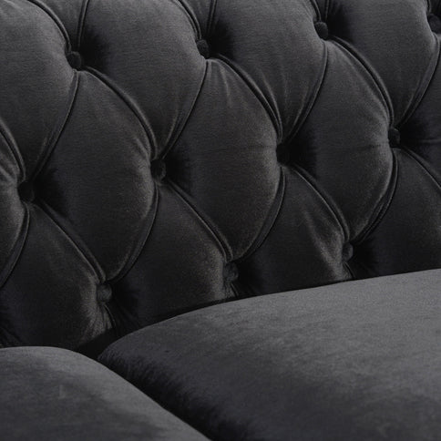 Chesterfield Style 3 Seater Sofa With Deep Button Tufting