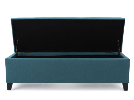 Contemporary Storage Ottoman Bench With Upholstery