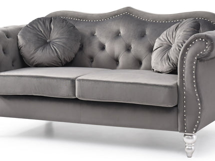 Stylish Flared Arm Loveseat
