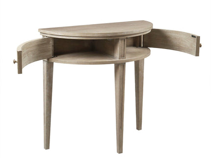 Vintage Inspired Storage Console Table With Fluted Doors