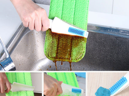 Superfine Fiber Washable Mat Spray Mop With 300Ml Reusable Bottle For Various Floors - Blue