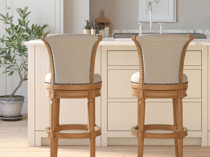 Swivel Barstool With High-Back