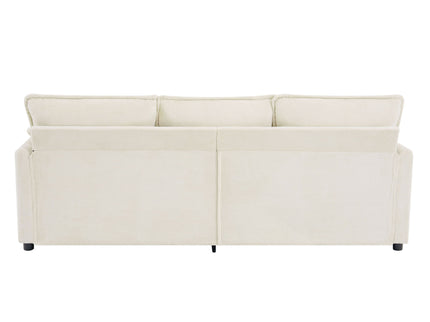 Modern 3 Seater Sofa With Side Storage Pockets For Living Room