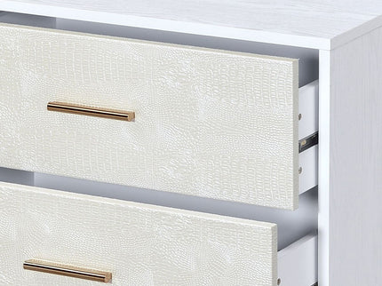 Myles - Dresser - White Champagne / Gold