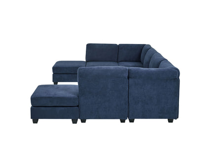 Upholstered Modular Sectional With Removable Cushions